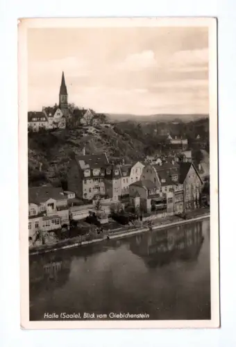 Foto Ak Halle Saale Blick vom Giebichenstein