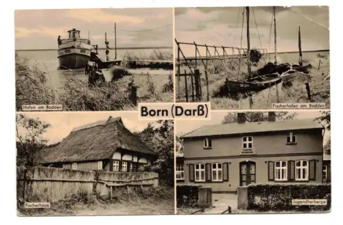 Ak Born Darß Fischerhafen Fischerhaus Jugendherberge 1962 