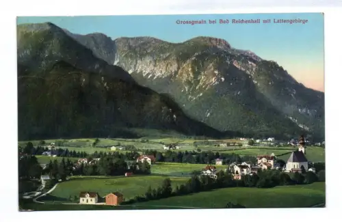 Ak Grossgmain bei Bad Reichenhall mit Lattengebirge 1912