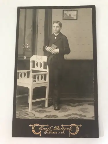 Visitenkarte Emil Roitsch Photograph Atelier i. Sachsen