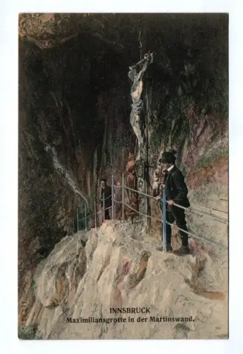 Ak Innsbruck Maximiliansgrotte in der Martinswand