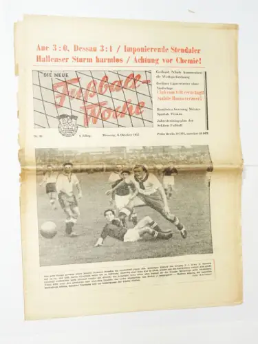 DDR Fuwo 40 von 1953 Aue Dessau Hallenser Sturm Meister Spartak Moskau Fussball