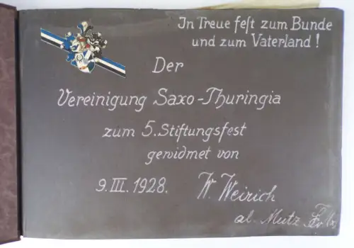 Studentika Fotoalbum Saxo Thuringia 1928 Studenten Fotos 