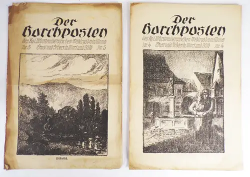 Der Horchposten des kgl württembergischen Gebirgsbataillons Nr 4 u 5 1 Weltkrieg
