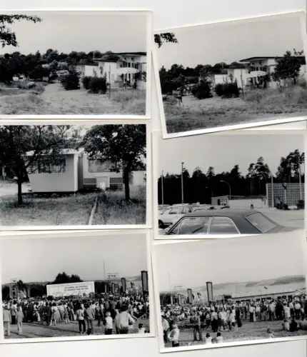 Foto Lot Werder Havel 1964 Wohnwagen Bungalow Autos FDGB Fest DDR Urlaub