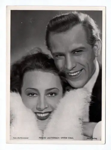 Fotodruck Frauke Lauterbach und Viktor Staal Schauspieler Trading Card