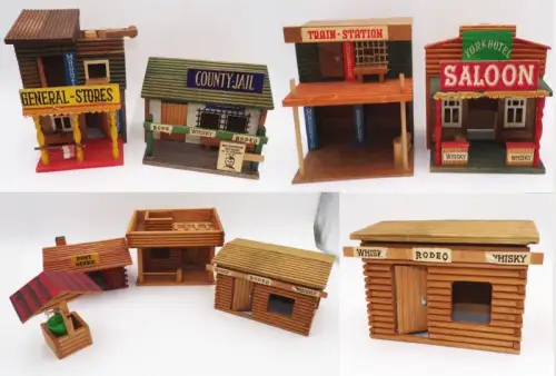 Konvolut Wildwest Häuser Saloon DDR