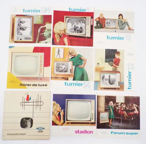 Mappe Rafena Fernsehgeräte DDR Fertigungsprogramm Turnier 1964