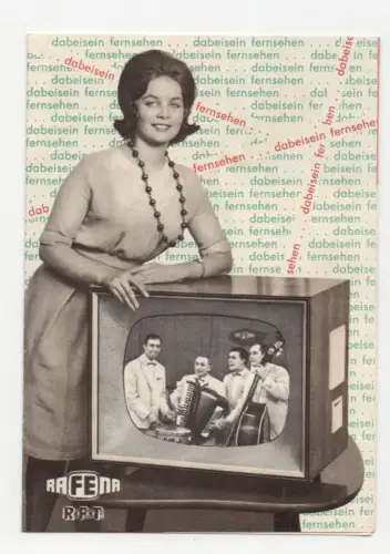 Prospekt Rafena Fernsehgeräte TV DDR Reklame Fernseher 1962