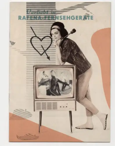 Prospekt Verliebt in Rafena Fernsehgeräte DDR Reklame 1964