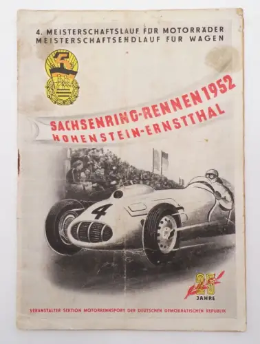Sachsenring Rennen 1952 Hohenstein Ernstthal DDR