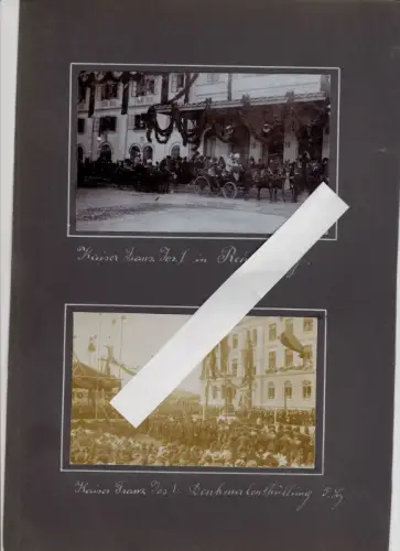 2 x Foto Kaiser Franz Josef in Reichenberg Spinnerei Jägerndorf Turnverein