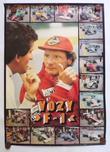 Altes Poster Niki Lauder Formel 1 Vozy F1 CSR Plakat