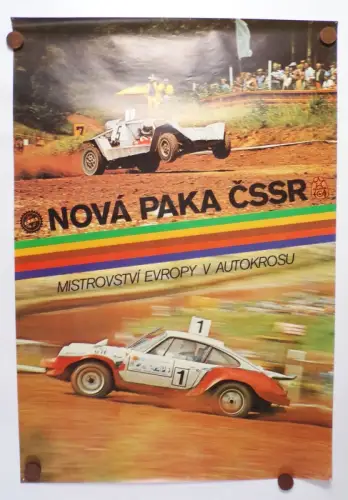 Altes Poster Nova Paka CSSR Motorsport Autocross