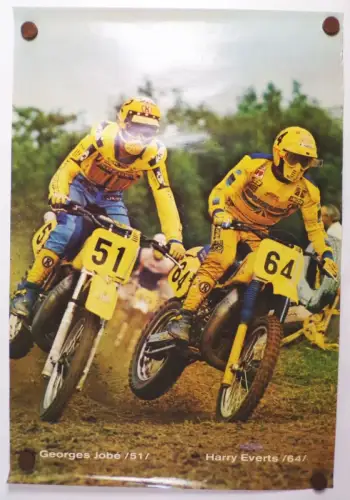 Poster Georges Jobe und Harry Everts Motocross CSR Vintage