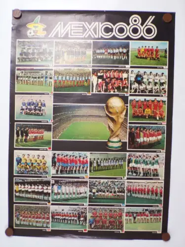 Plakat Mexiko 1986 Fußball Weltmeisterschaft