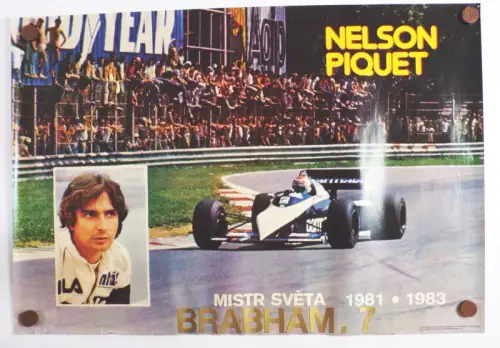 Vintage Poster Nelson Piquet Formel 1 