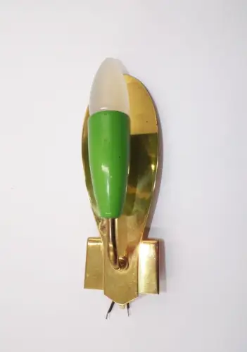 Wandlampe Sputnik Gold Grün E14 Vintage 70er Jahre Leuchte