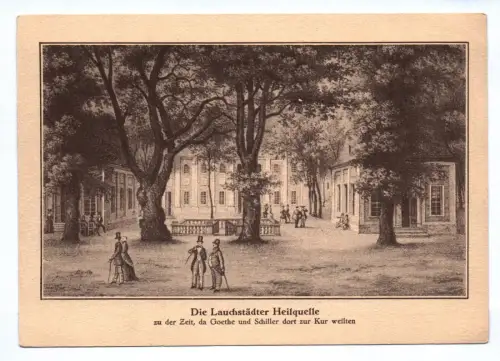 Künstler Ak Gruß aus Bad Lauchstädt alte Ansichtskarte Sachsen Anhalt