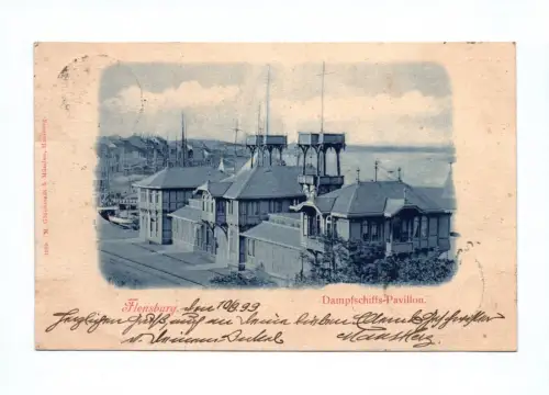 Ak Flensburg 1899 Dampfschiffs-Pavillon