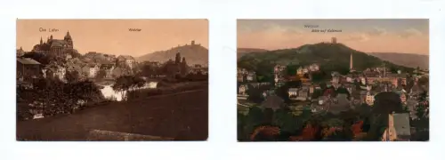 2x Ak Wetzlar Die Lahn und Blick auf Kalsmunt