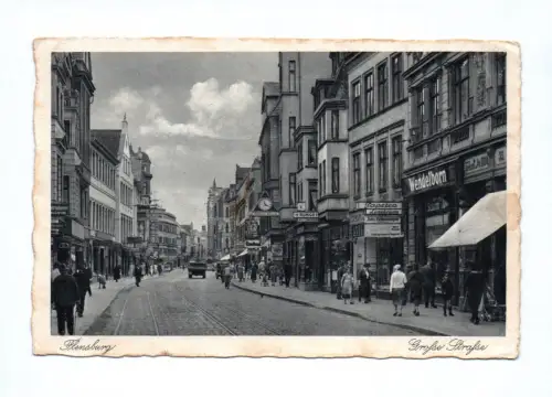 Ak Flensburg Große Straße Feldpost 1940