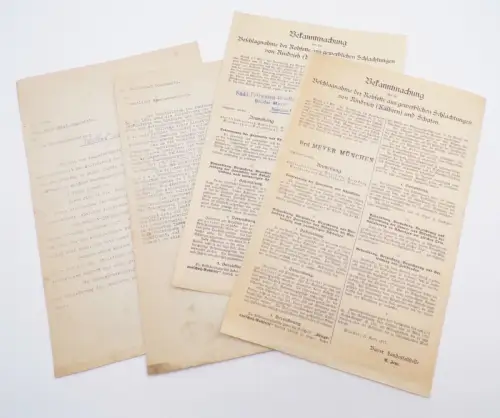 Dokumente Rationierung Fette 1917 Donauwörth Landesfettstelle Rohfette