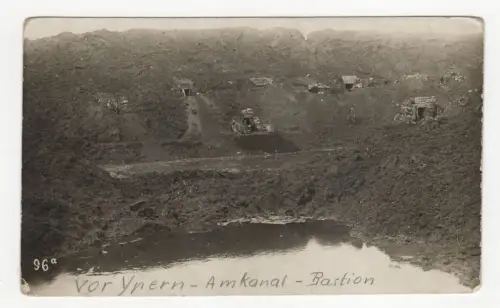 Foto Ak vor Ypern Am Kanal Bastion 1 WK WW1 Unterstände Front IR 124