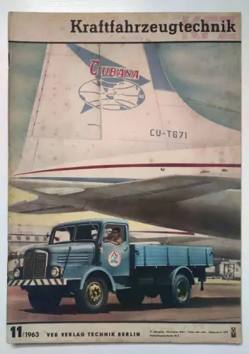 Kraftfahrzeugtechnik Zeitschrift DDR 1963 Nr 11 Trabant Motor P60