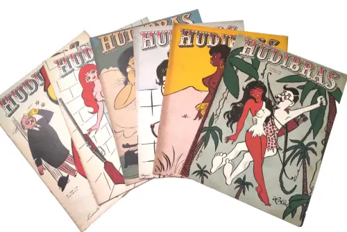 Hudibras Zeitschriften dänisch 16. Jahrgang 1958 Nr. 1,5,3,4,5,10 Dänemark