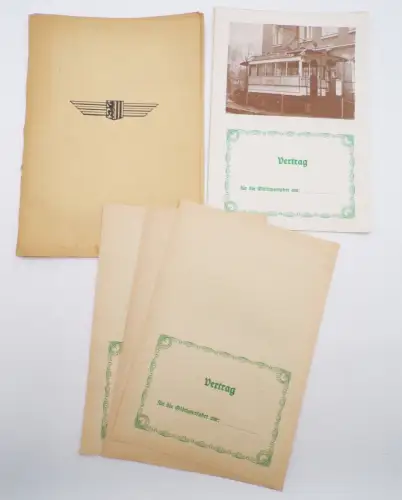 Vertrag für Oldtimerfahrt Dresden Straßenbahn DDR blanko Dokumente