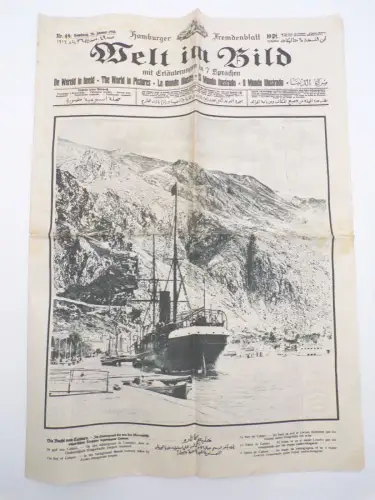 Hamburger Fremdenblatt Welt im Bild Nr 49 Januar 1916 alte Zeitung