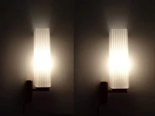 Wandleuchten 2 Stück DDR Wandlampe Weiß Gold E14 Vintage Art Deco 