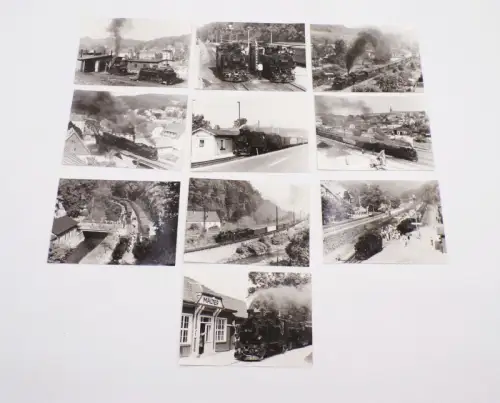 Foto Sammlung Eisenbahn Schmalspur Dampfloks Obercarsdorf Malter DDR 