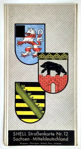 Shell Straßenkarte Nr. 12 Sachsen - Mitteldeutschland 1:725000