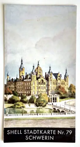 Shell Stadtkarte Nr. 79 Schloss Schwerin Stadtplan