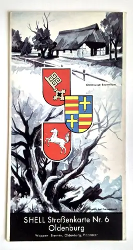 Shell Straßenkarte Nr. 6 Oldenburg 1:470000