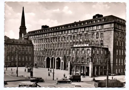 Foto Ak Bochum Rathaus 1957