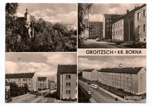 Ak Groitzsch Kreis Borna Windmühlenstraße 1966