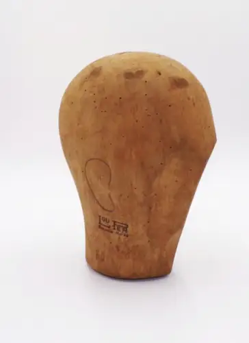 Alter Perückenkopf Lou Per Holz Vintage Deko