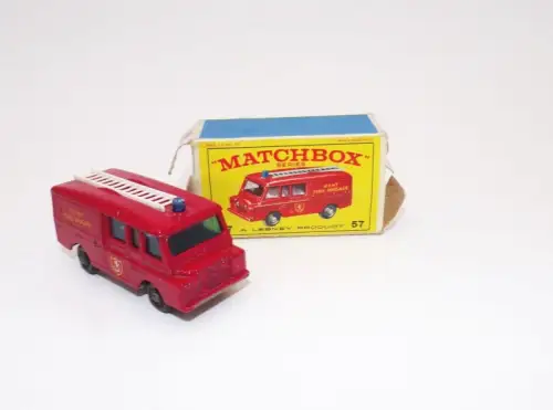 Matchbox No 57 Land Rover Fire Truck mit OVP vintage