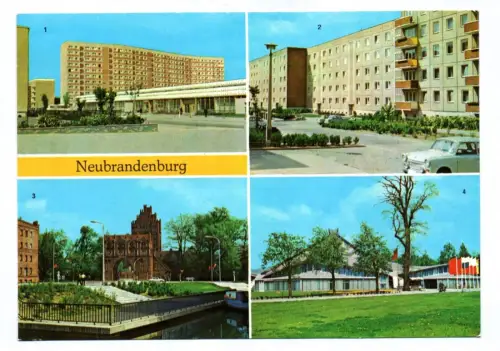 Ak Neubrandenburg 1977 Juri Gagarin Ring Keplerstraße Treptower Tor Stadthalle