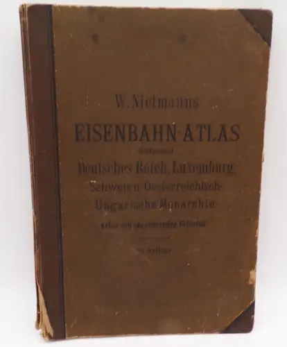 Eisenbahn Atlas W. Niethmann Deutsches Reich Luxemburg Gebiete 1911