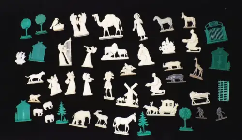 Lot alter Margarinefiguren Krippe Jesus Tiere