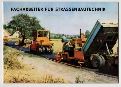 Facharbeiter für Strassenbautechnik 1976 DDR Baufahrzeuge Maschinen