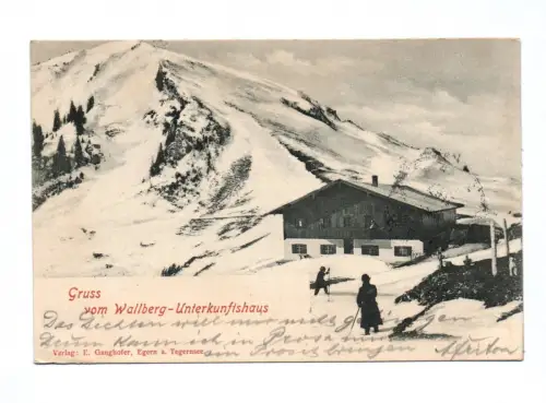 Ak Gruss vom Wallberg Unterkunftshaus 1901