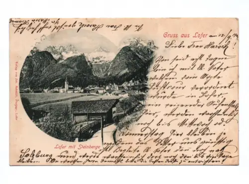 Ak Gruss aus Lofer mit Steinberge 1892 Österreich