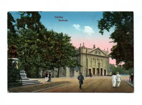 Künstler Ak Görlitz Stadthalle