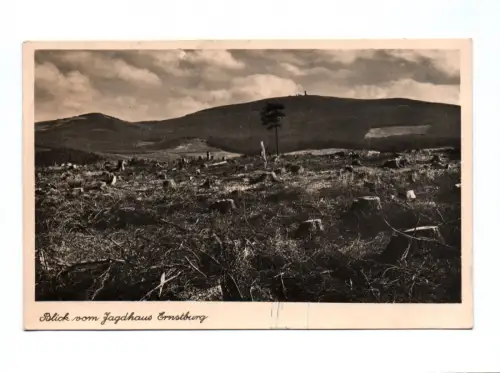 Foto Ak Blick vom Jagdhaus Ernstburg 1942 Ilsenburg Harz Brocken