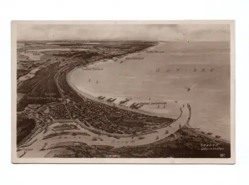 Ak Ostsee Swine-Strom Stadt Swinemünde Seebad Osternothafen